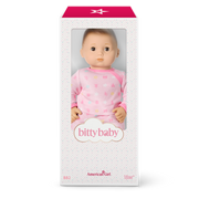 Bitty Baby® Doll #2 with brown hair in Pastel Pink N9