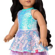 Glam Shimmering Ocean Outfit for 18-inch Dolls Z8