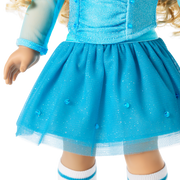 December Blue Brilliance Topaz Outfit for 18-inch Dolls O1