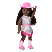 Glam Pink Cowgirl Outfit for 18-inch Dolls K9