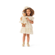 American Girl® x Janie and Jack Sparkly Cream Celebration Dress for Little Girls & Girls L4