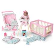 Little Bitty Baby™ Layette & High Chair Set for 7.75-inch Dolls A7