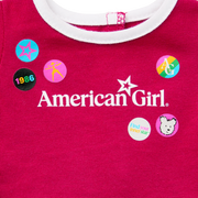 Matching AG™ Grin Pins Ringer Tee Set for Girls & 18-inch Dolls L8