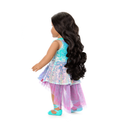 Glam Shimmering Ocean Outfit for 18-inch Dolls Z8