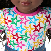 Truly Me™ 18-inch Doll #127 with curly dark-brown hair Z7