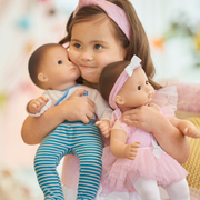 Bitty Baby® Doll #2 with brown hair in Soft Blue P3