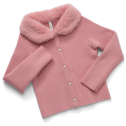 American Girl® x Janie and Jack Rosy Ribbed Cardigan for Girls W1