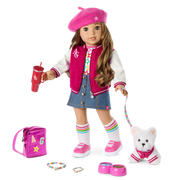 Truly Me™ 18-inch Doll #118 with curly caramel hair A1