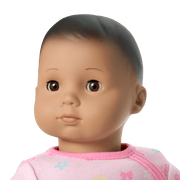 Bitty Baby® Doll #5 with dark-brown hair in Pastel Pink K5