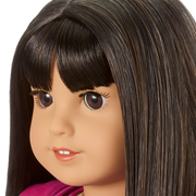 Truly Me™ 18-inch Doll #130 with straight black-brown hair F6