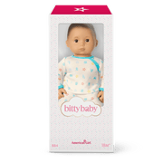 Bitty Baby® Doll #4 with black hair in Pastel Blue J1