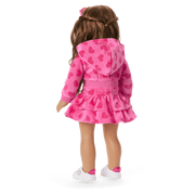 Pink Hearts Hoodie Dress for 18-inch Dolls N8