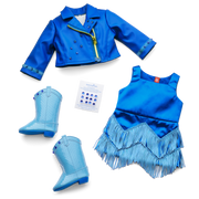 September Sapphire Sparkle Outfit for 18-inch Dolls Z2