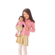 American Girl® x Janie and Jack Rosy Ribbed Cardigan for Girls W1