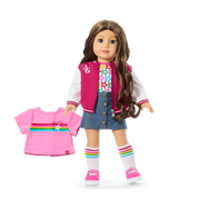 Truly Me™ 18-inch Doll #126 with wavy brown hair Z6