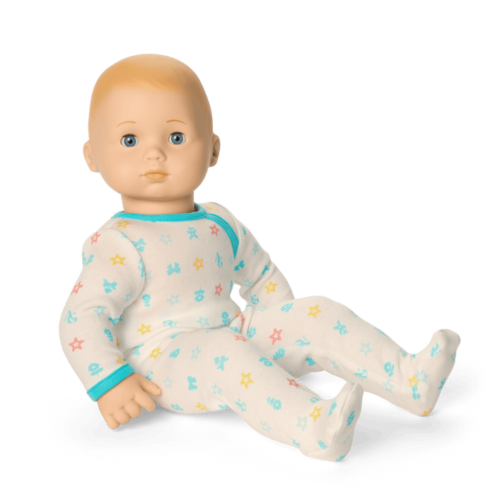 Bitty Baby® Doll #3 with blonde hair in Pastel Blue W9