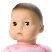 Bitty Baby® Doll #2 with brown hair in Pastel Pink N9