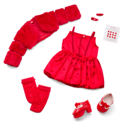 July Ruby Beauty Outfit for 18-inch Dolls X0