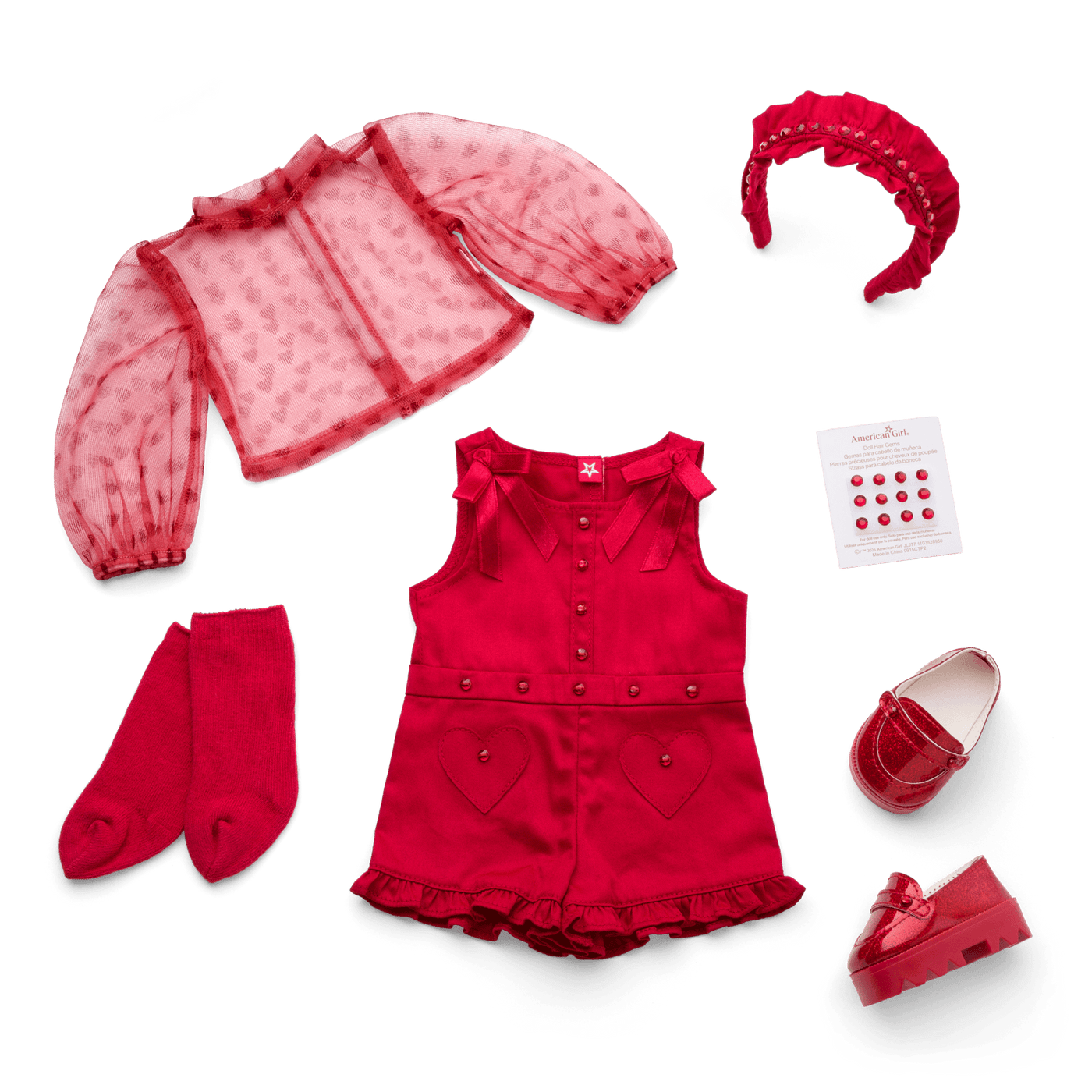 January Garnet Glam Outfit for 18-inch Dolls S9