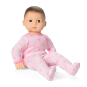 Bitty Baby® Doll #2 with brown hair in Pastel Pink N9