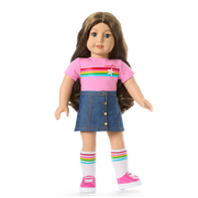 Truly Me™ 18-inch Doll #126 with wavy brown hair Z6