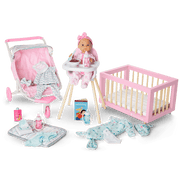 Little Bitty Baby™ Layette & High Chair Set for 7.75-inch Dolls A7