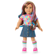 Truly Me™ 18-inch Doll #101 with wavy caramel hair Q9