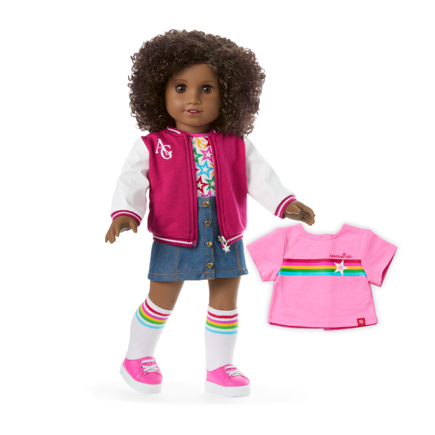 Truly Me™ 18-inch Doll #112 with curly dark-brown hair X5