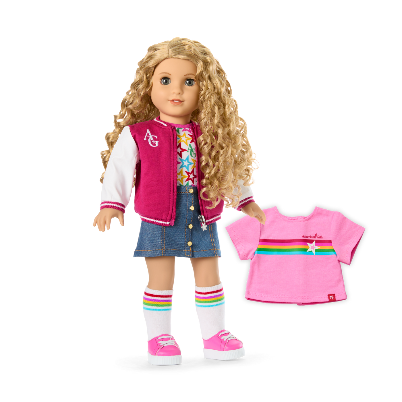 Truly Me™ 18-inch Doll #115 with curly blonde hair C2