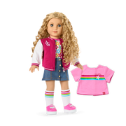 Truly Me™ 18-inch Doll #115 with curly blonde hair D7