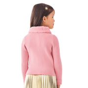 American Girl® x Janie and Jack Rosy Ribbed Cardigan for Girls W1