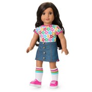 Truly Me™ 18-inch Doll #108 with curly black-brown hair O5