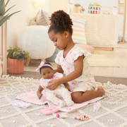 Bitty Baby® Doll #1 with black hair Care & Play Set I1