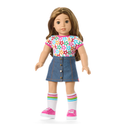 Truly Me™ 18-inch Doll #118 with curly caramel hair A1