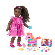 Unicorn Piñata & Party Accessories for 18-inch Dolls S5