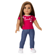 Matching AG™ Grin Pins Ringer Tee Set for Girls & 18-inch Dolls L8