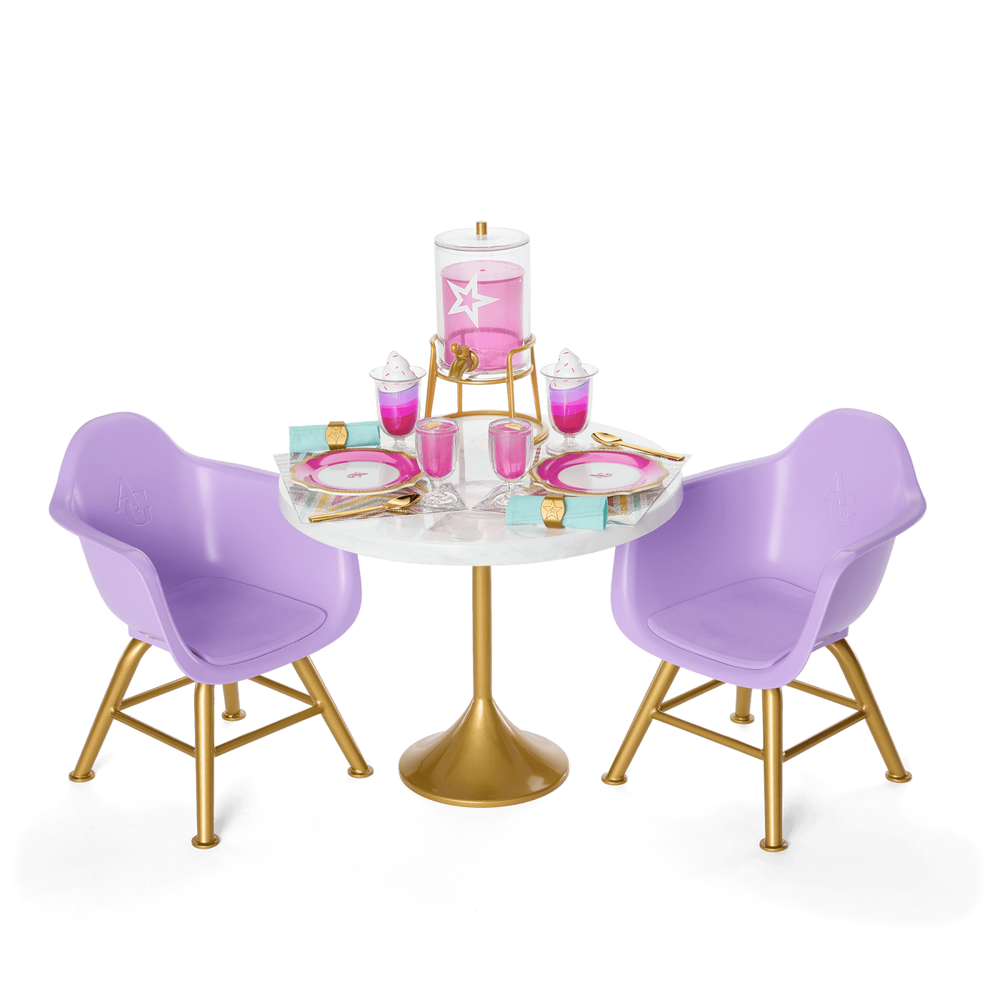 Kitchen Table for Two Set for 18-inch Dolls U6