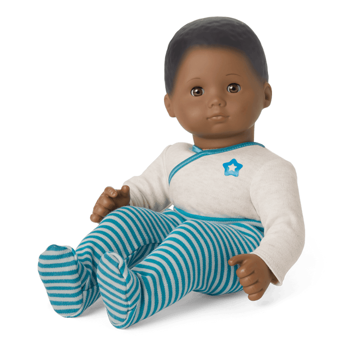 Bitty Baby® Doll #1 with black hair in Soft Blue X0