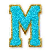 AG™ Letter M Stick-On Patch E5