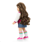 Truly Me™ 18-inch Doll #126 with wavy brown hair Z6