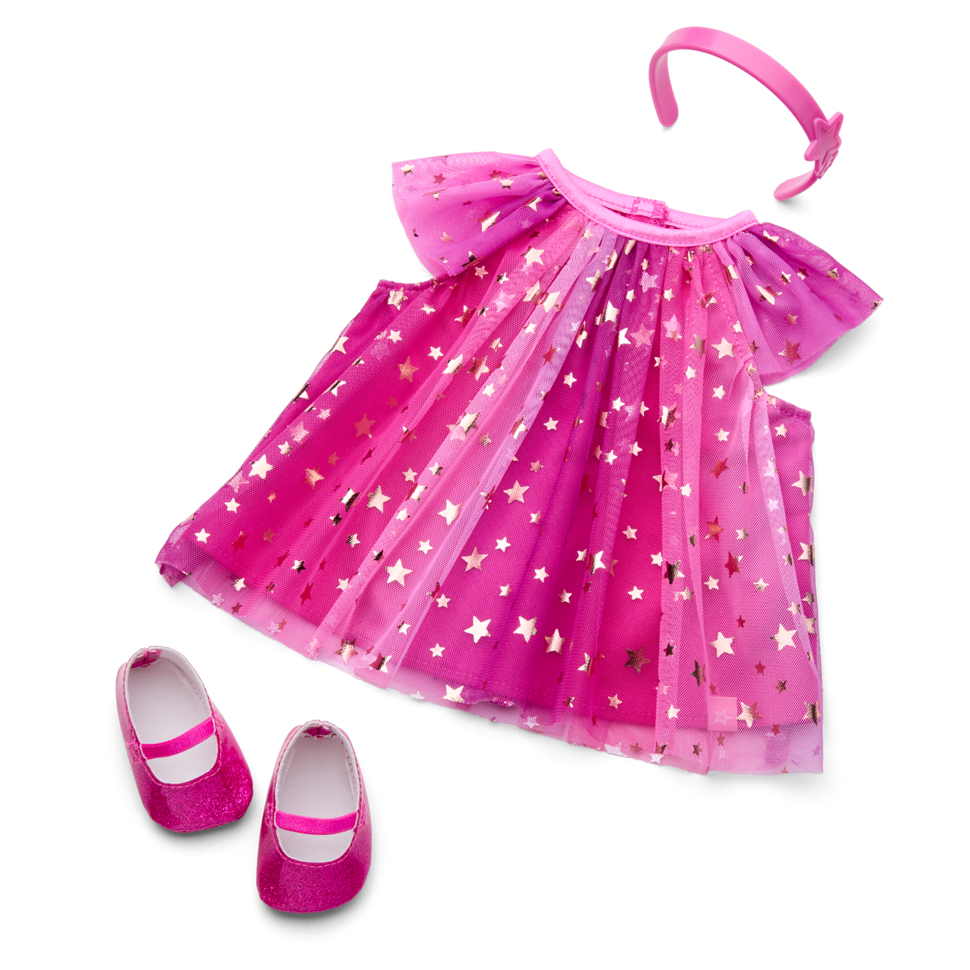 Pink Party-Ready Dress for Bitty Baby® Dolls V9