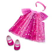 Pink Party-Ready Dress for Bitty Baby® Dolls V9