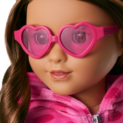 Pink Hearts Hoodie Dress for 18-inch Dolls N8