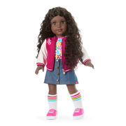 Truly Me™ 18-inch Doll #127 with curly dark-brown hair Z7