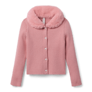 American Girl® x Janie and Jack Rosy Ribbed Cardigan for Girls W1