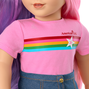 Truly Me™ 18-inch Doll #116 with wavy purple-and-pink hair J8