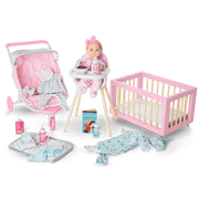 Little Bitty Baby™ Layette & High Chair Set for 7.75-inch Dolls A7