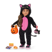 Claws & Cuddles Cat Costume for 18-inch Dolls Q4
