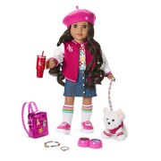 Truly Me™ 18-inch Doll #108 with curly black-brown hair O5
