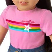Truly Me™ 18-inch Doll #124 with straight black-brown hair I6